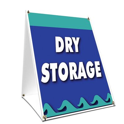 A-Frame Sidewalk Dry Storage Sign with Graphics On Each Side | 18" X 24" Print Size
