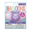 Unique Birthday Princess Party Latex Balloons - 12" | Pink & Purple | 8 Pcs view 2