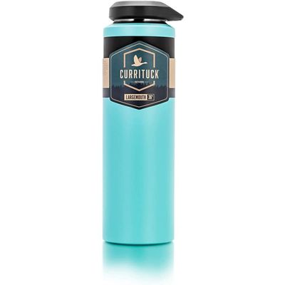 Camco Currituck Wide Mouth Seafoam Blue 36 oz. Water Bottle - BPA Free, Keeps Drink's Temperature for Hours, Great for Outdoor Activities (51949)