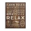 'Outdoors Cabin Rules'| Wall Plaque Art view 1