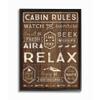 Stupell Industries Outdoors Cabin Rules Framed Gisele Texturized Art, 16 x 20, Multi-Color view 1