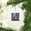 Designsify Christmas Tree Decoration, All I Need is Love and My Grandkid, Heart Ornament, Gifts for Birthday Anniversary Valentines Mom Mothers Fathers Day Party, to Men Women Him Her Friend Mom view 2