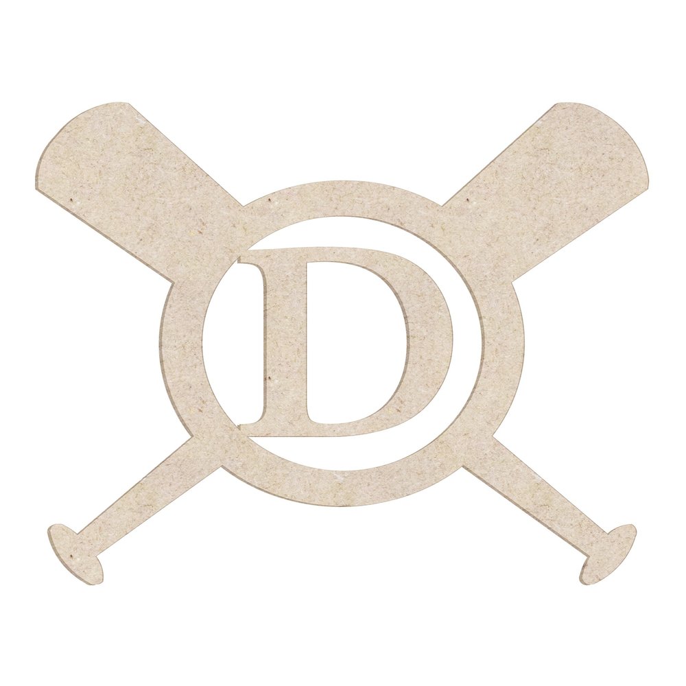 12" Baseball Bats Unfinished Wood Initial Monogram Letter D (Sizes 12"-30")