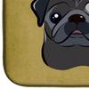 Caroline's Treasures BB1511DDM Black Pug Spoiled Dog Lives Here Dish Drying Mat Absorbent Dish Drying Mat Pad for Kitchen Counter Dish Drainer Mat for Countertop, 14 x 21", Multicolor view 4
