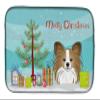 Caroline's Treasures BB1620DDM Christmas Tree and Papillon Dish Drying Mat Absorbent Dish Drying Mat Pad for Kitchen Counter Dish Drainer Mat for Countertop, 14 x 21", Multicolor view 1