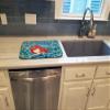 Caroline's Treasures BB8518DDM Mermaid Swimming Dish Drying Mat Absorbent Dish Drying Mat Pad for Kitchen Counter Dish Drainer Mat for Countertop, 14 x 21", Multicolor view 3