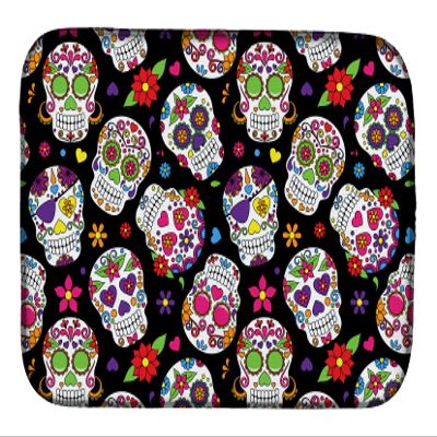 Caroline's Treasures BB5116DDM Day of the Dead Black Dish Drying Mat Absorbent Dish Drying Mat Pad for Kitchen Counter Dish Drainer Mat for Countertop, 14 x 21", Multicolor
