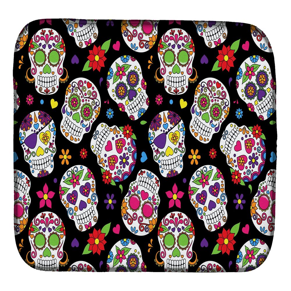 Caroline's Treasures BB5116DDM Day of the Dead Black Dish Drying Mat Absorbent Dish Drying Mat Pad for Kitchen Counter Dish Drainer Mat for Countertop, 14 x 21", Multicolor