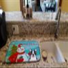 Caroline's Treasures BB1823DDM Snowman with Boston Terrier Dish Drying Mat Absorbent Dish Drying Mat Pad for Kitchen Counter Dish Drainer Mat for Countertop, 14 x 21", Multicolor view 2