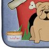 Caroline's Treasures BB2878DDM Dog House Collection English Bulldog Fawn Dish Drying Mat Absorbent Dish Drying Mat Pad for Kitchen Counter Dish Drainer Mat for Countertop, 14 x 21", Multicolor view 4