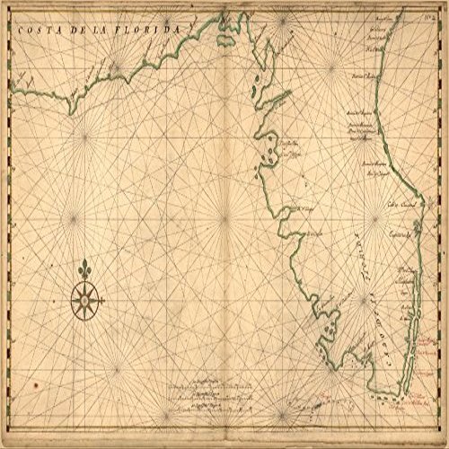 18" x 24" 1639 Map Of The Peninsula Of Florida United States