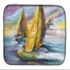 Caroline's Treasures JMK1061DDM Sailboat with Middle Bay Lighthouse Dish Drying Mat Absorbent Dish Drying Mat Pad for Kitchen Counter Dish Drainer Mat for Countertop, 14 x 21", Multicolor view 1