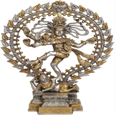 Exoticindia ZDL98-silver-gold Statue, Silver Gold