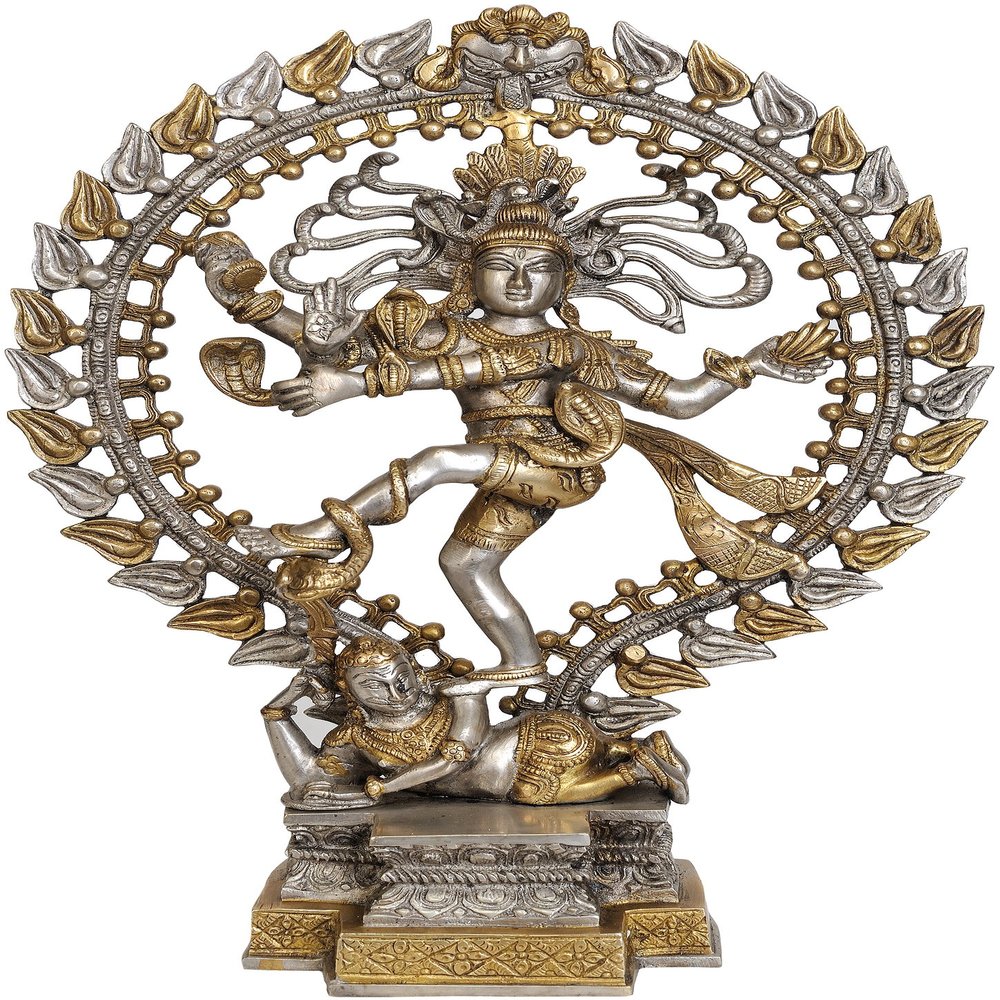 Exoticindia ZDL98-silver-gold Statue, Silver Gold