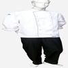 CHEFSKIN Beautiful Chef Jacket Coat White Medium Weight Twill with Houdstooth Piping (Embroidery Included) view 3