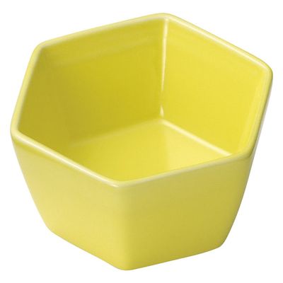 (Koyotoki) Koyo Pottery 58965034 Small Bowl, Yellow, 3.9 inches (10 cm), Hex