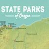 Oregon State Parks Checklist Map 18x24 Poster (Green & Aqua) view 3