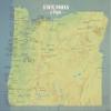 Oregon State Parks Checklist Map 18x24 Poster (Natural Earth) view 1