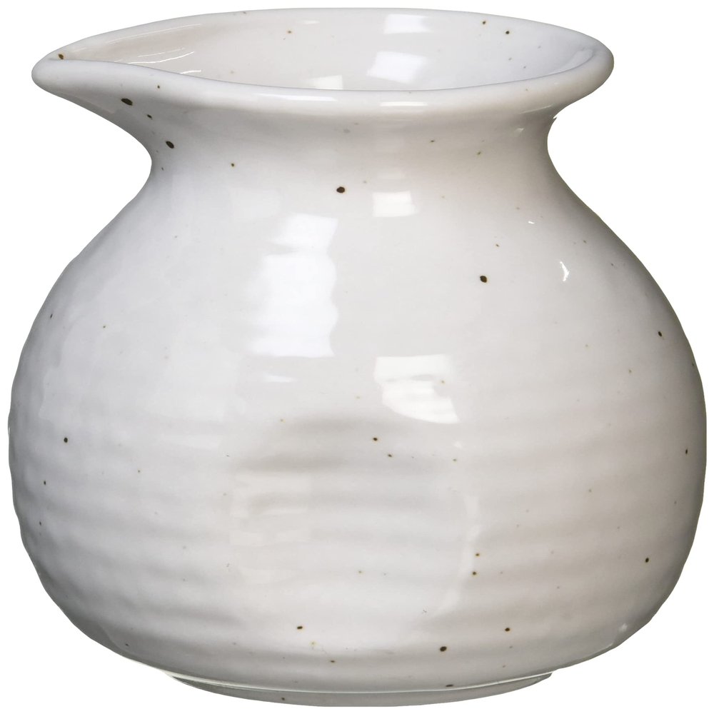 Koyo Pottery 51020081 Buckwheat Tokuri, White, 2 Cups, New Powdered Pattern