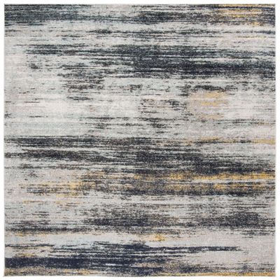 SAFAVIEH Area Rug 8x10 - Adirondack Collection - Large - Light Grey & Black, Modern Abstract Design, Non-Shedding & Easy Cleaning, Ideal for Living Room, Bedroom, Office, Dining Space (ADR201F)