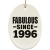 Designsify Christmas Tree Decoration, 29th Birthday Fabulous Since 1996, Oval Ornament, Gifts for Anniversary Valentines Mom Mothers Fathers Day Party, to Men Women Him Her Friend Mom Dad Wife view 1