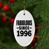 Designsify Christmas Tree Decoration, 29th Birthday Fabulous Since 1996, Oval Ornament, Gifts for Anniversary Valentines Mom Mothers Fathers Day Party, to Men Women Him Her Friend Mom Dad Wife view 3