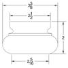 Highland Manor Wood Products Wyndfield Bun Foot - 2" Tall x 3 3/8" Wide (Cherry) (Set of 4) view 3