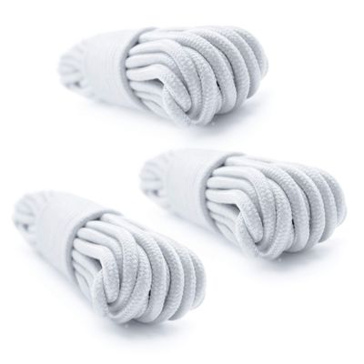 Emergency Zone 9mm Nylon Braided, 50 Foot, Multi-Purpose Camping Rope | White (3 Pack)