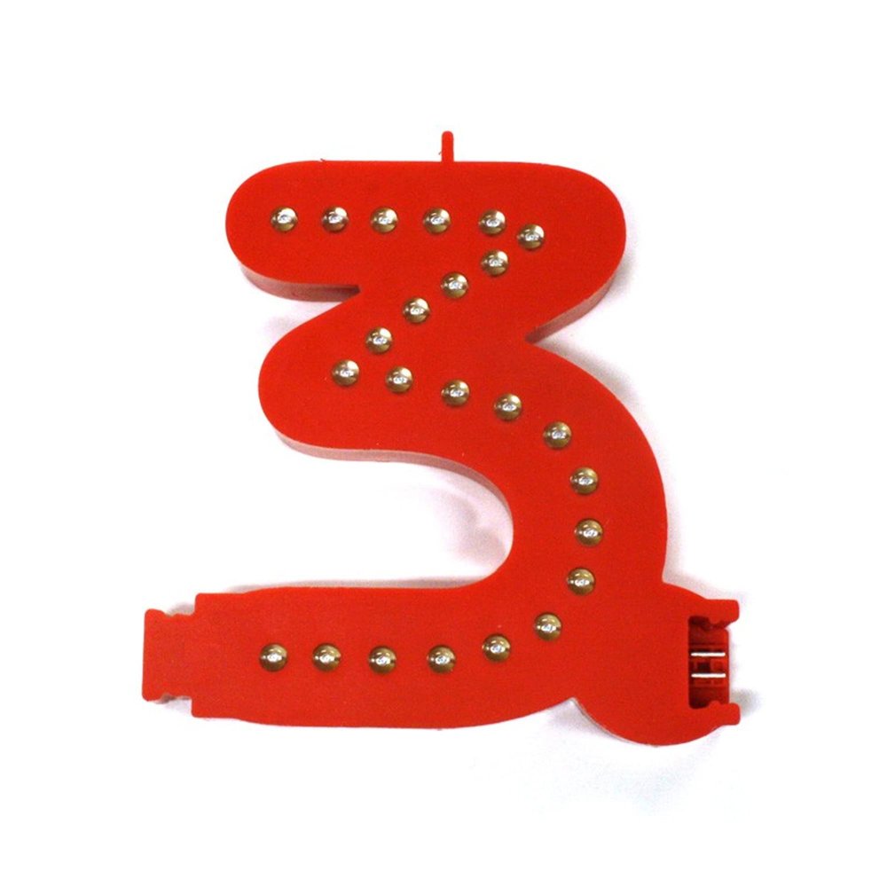 M&T Displays LED Marquee Letter Lights Modular Red Light Up Number Initial (3) Decorative Signs for Wedding Birthday Party Events Christmas Home Bar Cafe Restaurant Decor