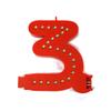 M&T Displays LED Marquee Letter Lights Modular Red Light Up Number Initial (3) Decorative Signs for Wedding Birthday Party Events Christmas Home Bar Cafe Restaurant Decor view 1