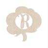 12" Cotton Monogram Letter Unfinished Wood Initial R (Sizes 12"-30") view 1