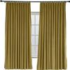 TWOPAGES 52 W x 102 L Pinch Pleat Curtain Room Darkening Velvet Curtain Drapery Panel for Traverse Rod or Track, Living Room Bedroom Meetingroom Club Theater Patio Door (1 Panel), Fawn view 1