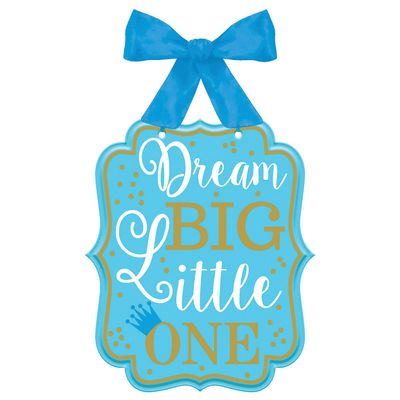 Amscan 1st Birthday Boy MDF Sign-14, 14 1/4" x 9 1/4", Blue