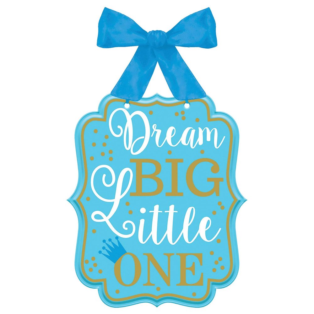 Amscan 1st Birthday Boy MDF Sign-14, 14 1/4" x 9 1/4", Blue