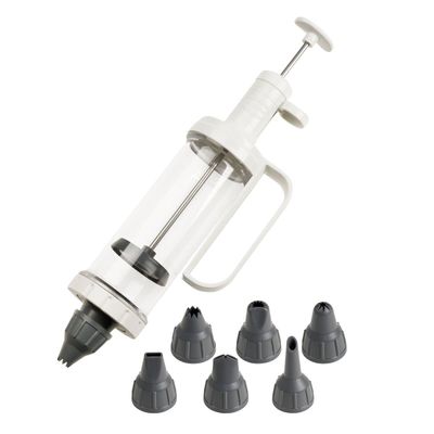 Dr. Oetker One-Handed Icing Syringe with 6 Nozzles