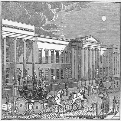 London Post Office 1832 Nthe General Post Office London England Wood Engraving 1832 Poster Print by (18 x 24)