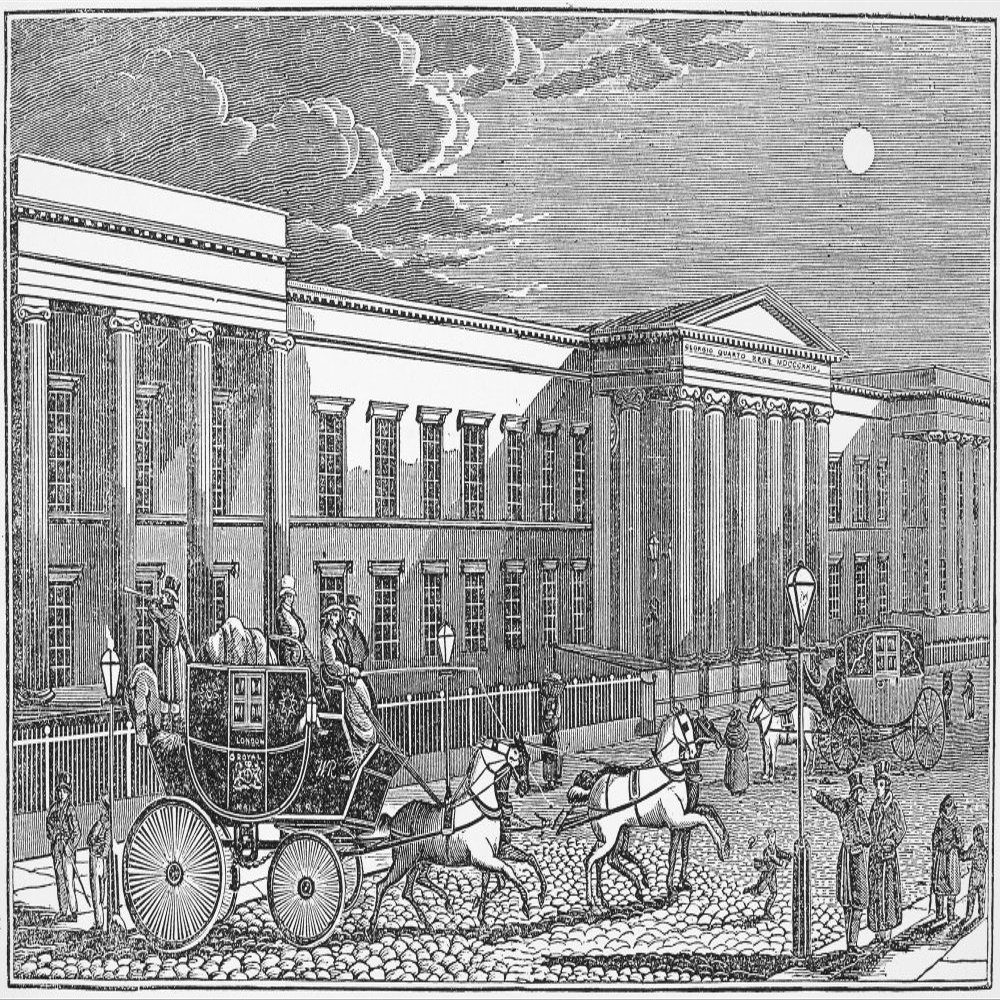 London Post Office 1832 Nthe General Post Office London England Wood Engraving 1832 Poster Print by (18 x 24)