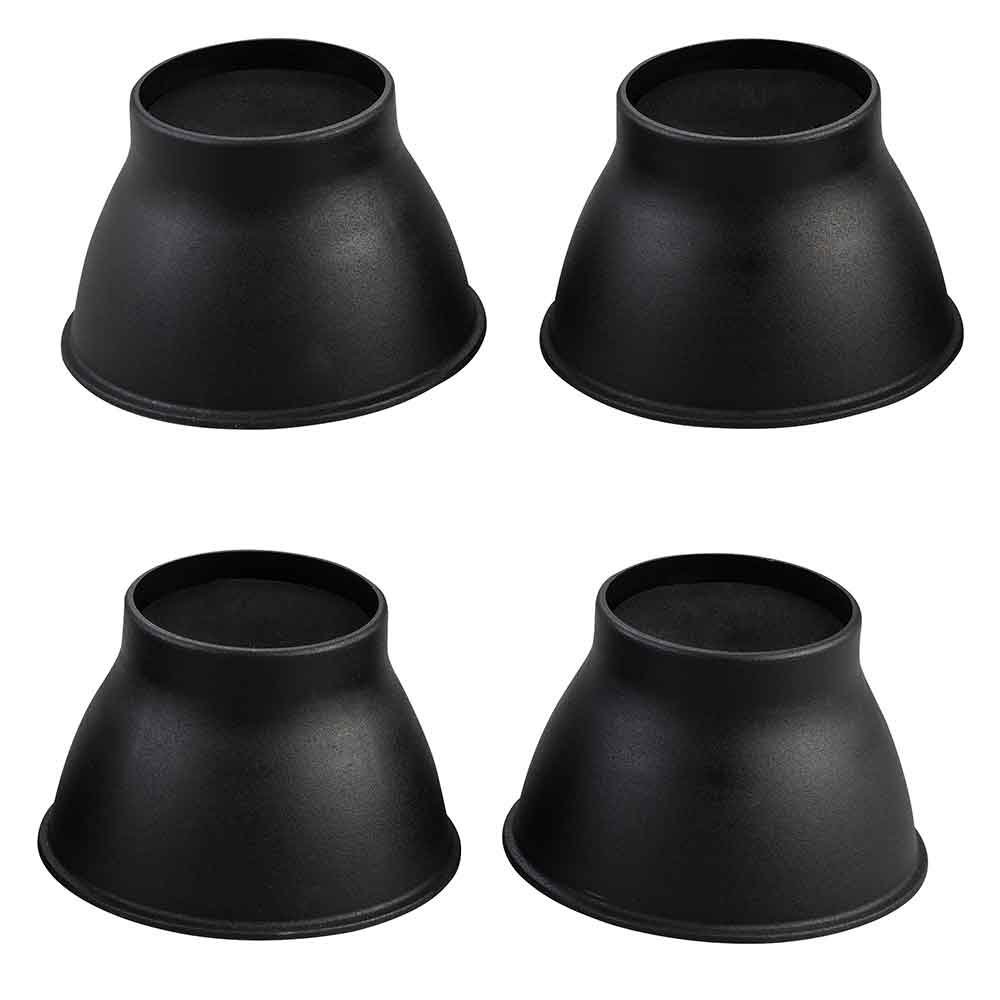 NRS Healthcare P11709 Elephant Foot Furniture Risers Set of 4 9 cm Height Black