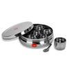 Sumeet Stainless Steel Belly Shape Masala (Spice) Box/Dabba/Organiser with 7 Containers and Small Spoon Size No. 12 (20.5cm Dia) (2 Ltr Capacity) view 1
