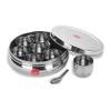 Sumeet Stainless Steel Belly Shape Masala (Spice) Box/Dabba/Organiser with 7 Containers and Small Spoon Size No. 12 (20.5cm Dia) (2 Ltr Capacity) view 3