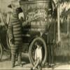 Italian delivery van for candies chocolates gum and other sweets along with Bibendum the early version of the Michelin Man Poster Print by unknown (18 x 24) view 1
