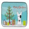 Caroline's Treasures BB1581DDM Christmas Tree and Bull Terrier Dish Drying Mat Absorbent Dish Drying Mat Pad for Kitchen Counter Dish Drainer Mat for Countertop, 14 x 21", Multicolor view 1