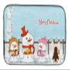 Caroline's Treasures BB2444DDM Merry Christmas Carolers Chinese Crested Cream Dish Drying Mat Absorbent Dish Drying Mat Pad for Kitchen Counter Dish Drainer Mat for Countertop, 14 x 21", Multicolor view 1