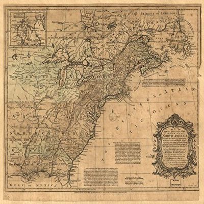 20" x 24" 1755 New & Accurate Map of North America Wherein Errors of British French & Dutch Maps Respecting The Rights of Great Britain France & Spain