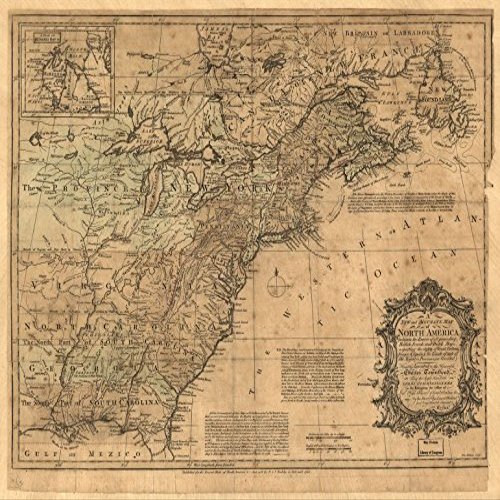 20" x 24" 1755 New & Accurate Map of North America Wherein Errors of British French & Dutch Maps Respecting The Rights of Great Britain France & Spain