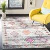 SAFAVIEH Area Rug 8x10 - Adirondack Collection - Large - Light Grey & Red, Moroccan Boho Design, Non-Shedding & Easy Cleaning, Ideal for Living Room, Bedroom, Office, Dining Space (ADR205F) view 1