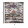 SAFAVIEH Area Rug 8x10 - Adirondack Collection - Large - Light Grey & Red, Moroccan Boho Design, Non-Shedding & Easy Cleaning, Ideal for Living Room, Bedroom, Office, Dining Space (ADR205F) view 2