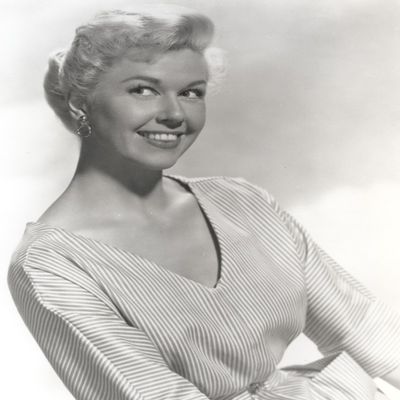 Doris Day Portrait in Classic with Stripes Dress Photo Print (24 x 30)