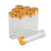 12units Empty Jars Glass Bottle with Aluminium Gold Color Screw Cap 50ml Sealed liquid Food Gift Container (12, 50ML-Golden Lid) view 1