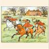 Three Jovial Horsemen tooting their Hunting Horns Poster Print by Randolph Caldecott (18 x 24) view 1